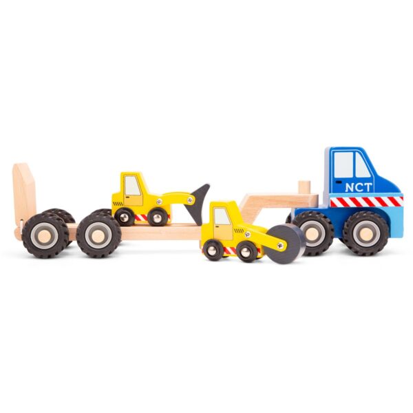 Autotransporter met 2 bouwvoertuigen3
