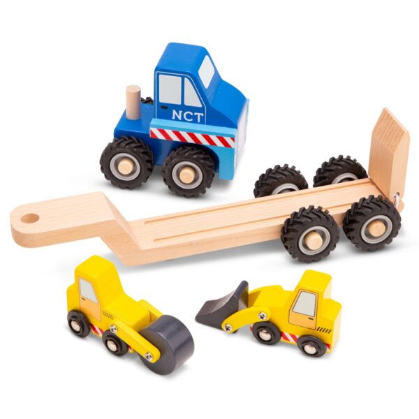 Autotransporter met 2 bouwvoertuigen4