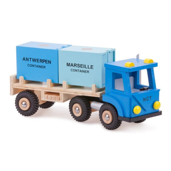 Vrachtwagen met 2 containers5