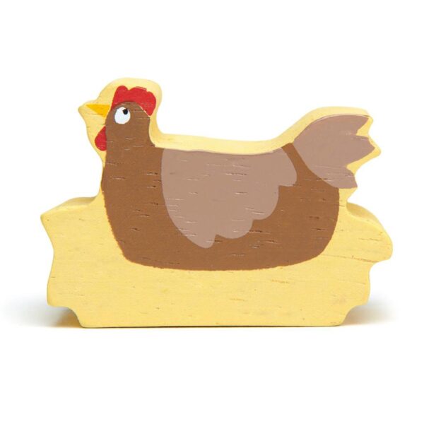 HOUTEN BOERDERIJDIER KIP,