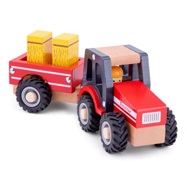 Tractor met Aanhanger - Hooibalen1