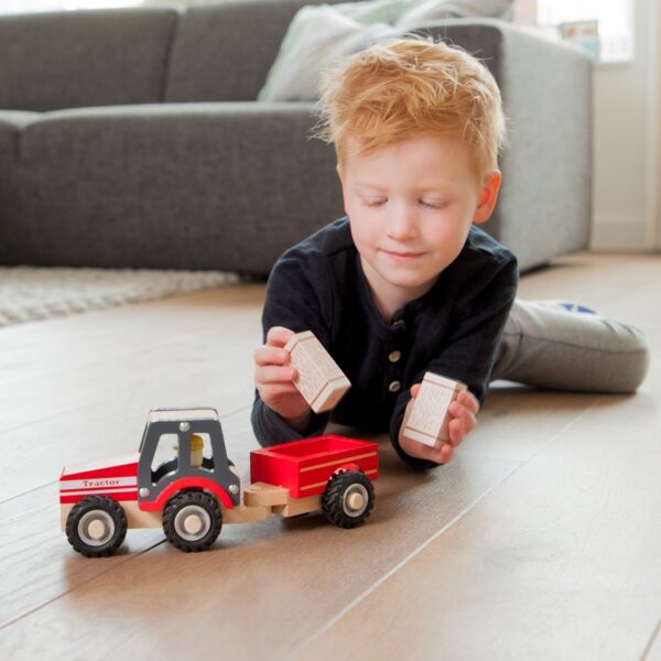 Tractor met Aanhanger - Hooibalen2