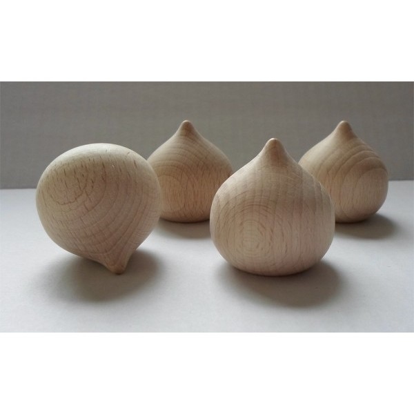 Houten Ui vormige kegel - ca 40x40mm- beukenhout onbehandeld