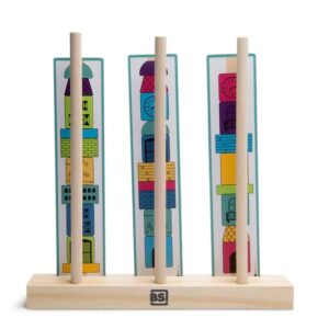 Educatief stapelspel voor thuis en school Stapelspel met patronen en voorbeeldkaarten