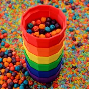 Regenboog Zeefjesset Medium van X Creator - Spelen, ontdekken sensorischspeelgoed