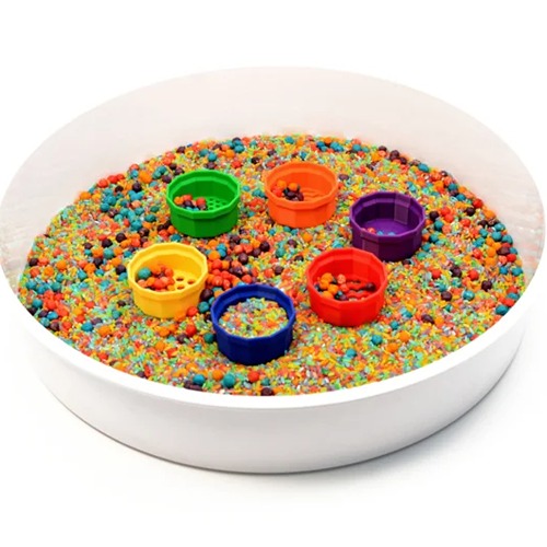regenboogzeefjes small2 Regenboog Zeefjesset Medium van X Creator - Spelen, ontdekken sensorischspeelgoed