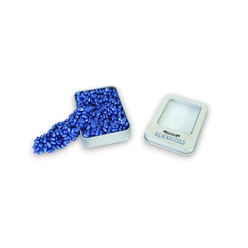 kids-kabinet-klikkiezels-blauw Open einde speelgoed – blauwe magnetische Klikkiezels van Kids Kabinet in open blik