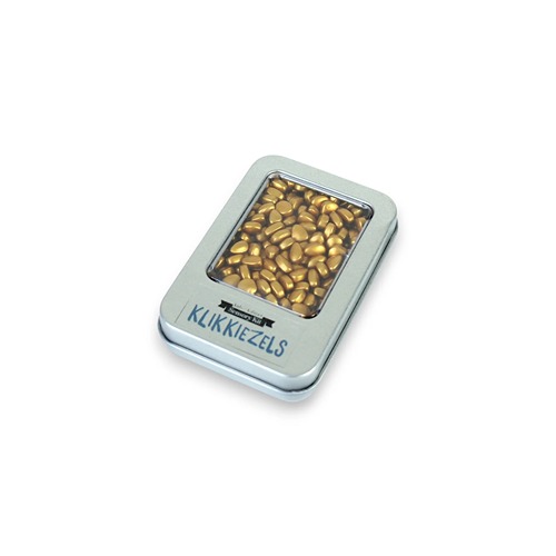 kids-kabinet-klikkiezels-goud Open einde speelgoed – gouden magnetische Klikkiezels van Kids Kabinet in dicht blik