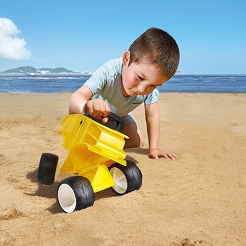 kiepwagenjongen Dump Truck Geel – Hape Kiepwagen | Stevig Speelgoed voor Buiten en Binnen