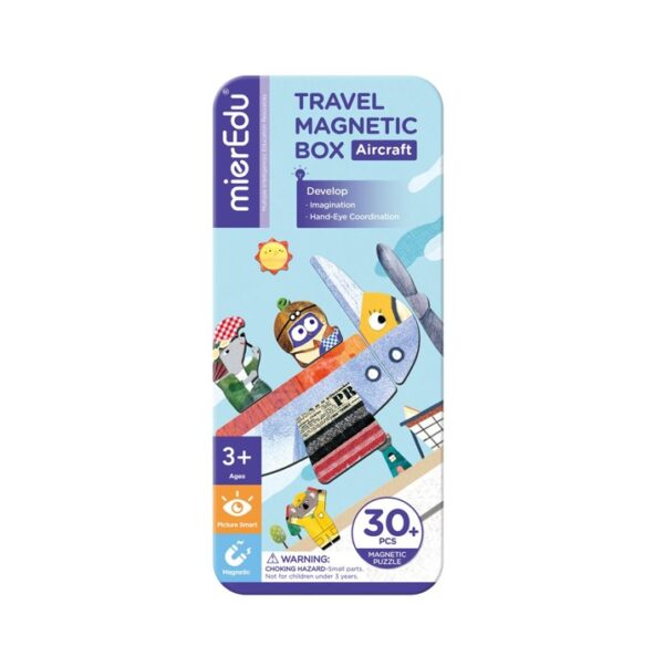 MierEdu Magnetische Puzzeldoos Vliegtuigen – Educatief Reisspeelgoed vol Fantasie en Avontuur