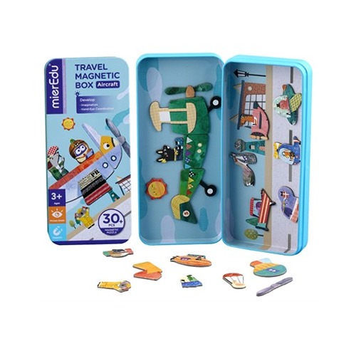 MierEdu Magnetische Puzzeldoos Vliegtuigen – Educatief Reisspeelgoed vol Fantasie en Avontuur