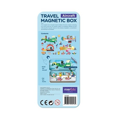 MierEdu Magnetische Puzzeldoos Vliegtuigen – Educatief Reisspeelgoed vol Fantasie en Avontuur