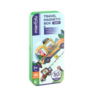 MierEdu Magnetische Puzzeldoos Voertuigen – Creatief Speelgoed voor Onderweg & Thuis