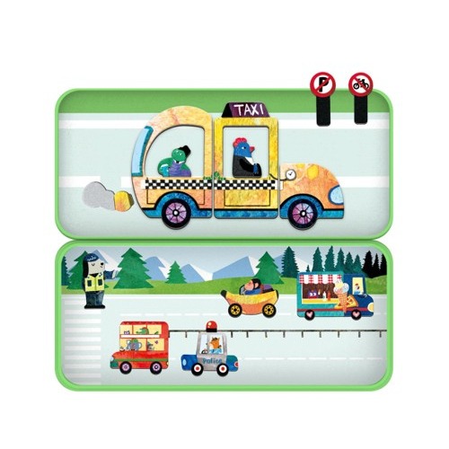 MierEdu Magnetische Puzzeldoos Voertuigen – Creatief Speelgoed voor Onderweg & Thuis