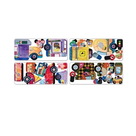 MierEdu Magnetische Puzzeldoos Voertuigen – Creatief Speelgoed voor Onderweg & Thuis