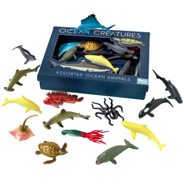 ocean dieren Rex London Oceaandieren Set – 16 Speelfiguren in Doos