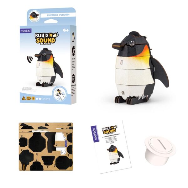 Mieredu – 3D Puzzel Build & Sound – Keizers pinguïn bouwpakket