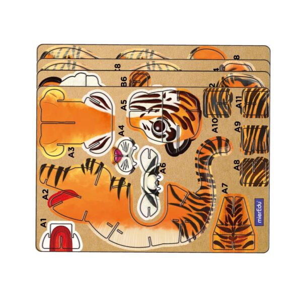 MierEdu – 3D Puzzel Build & Sound – tijger bouwpakket