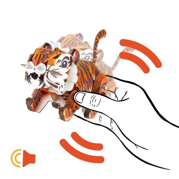 MierEdu – 3D Puzzel Build & Sound – tijger bouwpakket