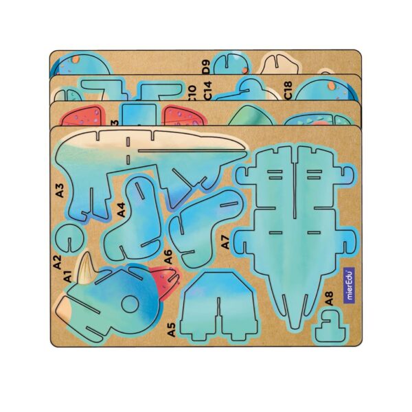 MierEdu – 3D Puzzel Build & Sound – Triceratops bouwpakket