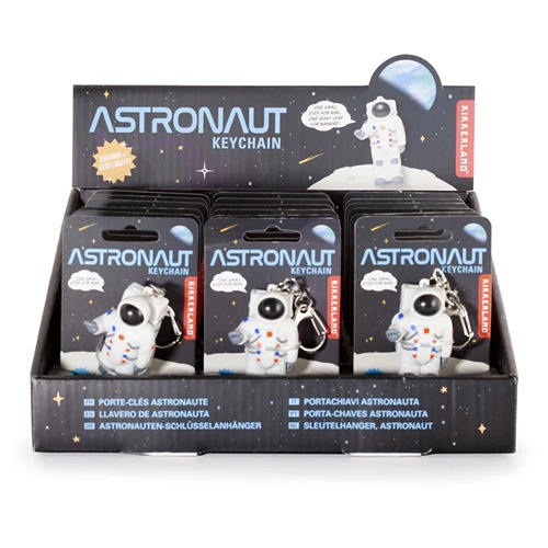 Kikkerland Astronaut Sleutelhanger met LED Lampje