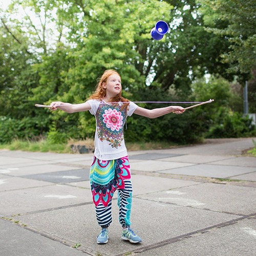 BS Toys Diabolo Blauw – Jongleer- en Behendigheidsspel voor Kinderen