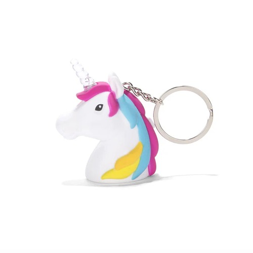 Kikkerland Eenhoorn - Unicorn LED Sleutelhanger met Geluid