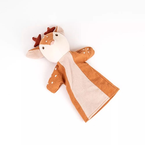 Handpop hertenkalf egmont toys duurzaam en educatief speelgoed