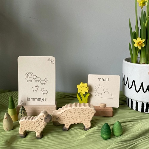 wildebras-lente-flashcards-montessori-seizoenstafel-2 Lente flashcards Montessori speelgoed – educatieve kaarten voor de seizoenstafel van Wildebras