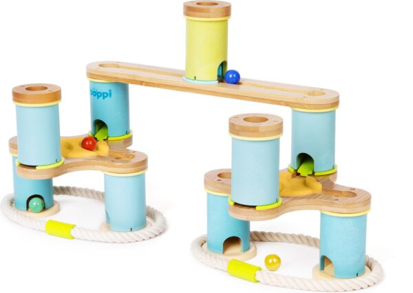 Boppi houten knikkerbaan uitbreidingspakket met spoorwissels