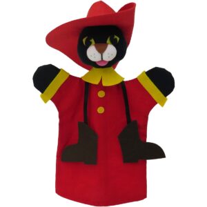 Gelaarsde kat handpop van Bass & Bass – educatief sprookjesspeelgoed