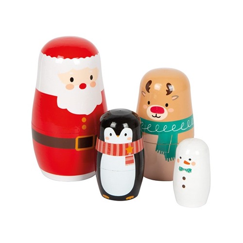matroesjka-kerstmis-houten-kerstpoppen-small-foot-het-speellab.jpg Houten Matroesjka Kerstmis set met Santa en winterfiguren – Small Foot