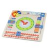 new-classic-toys-educatief-leerspeelgoed-kalender Kinderkalenderklok met schuivers en wijzers – New Classic Toys