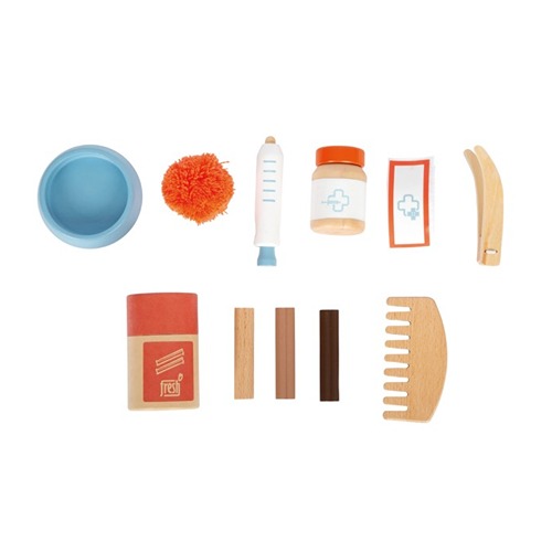 small-foot-kittenset-houten-speelgoed-verzorgeing-dierenarts-attributen.jpg Complete kattenverzorgingsset inclusief spuit en verbandjes