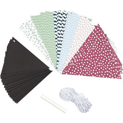 Goki karton krijt vlaggenlijn van 5 meter voor kinderen om zelf te beschrijven