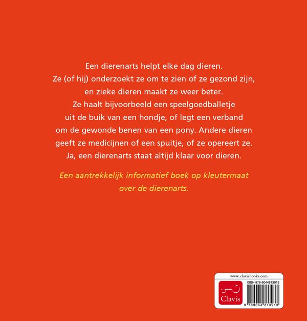 Informatief boek De dierenarts van Liesbeth Slegers uitgeverij Clavis