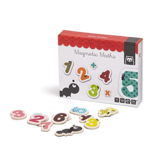 Doos eurekakids met duurzaam houten magnetische cijfers