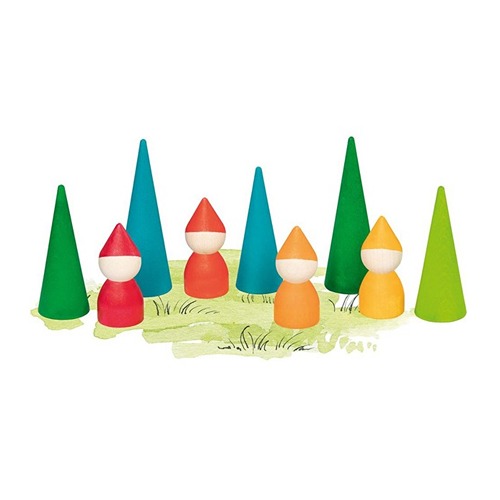 Houten dwergen speelgoed van Goki voor creatief en fantasierijk spel