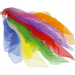 Goki jongleersjaal set met zes kleurrijke sjaals voor jongleren en bewegen bij het Speellab