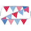 Goki vlaggenketting van stof als duurzame verjaardagsslinger voor kinderen
