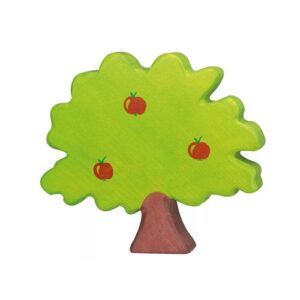 Van duurzaam hout handgemaakte appelboom waldorf geinspiteerd van Holztiger bij Het Speellab
