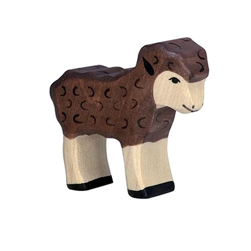 holztiger--houten-bruin-lam-duurzaam-educatief-speelgoed Van duurzaam hout handgemaakte bruin lam waldorf geinspiteerd van Holztiger bij Het Speellab