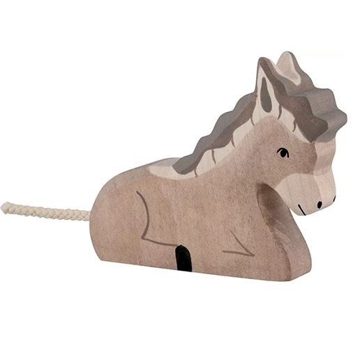 holztiger--houten-liggende-ezel-duurzaam-educatief-speelgoed Van duurzaam hout handgemaakte ezel liggend waldorf geinspiteerd van Holztiger bij Het Speellab