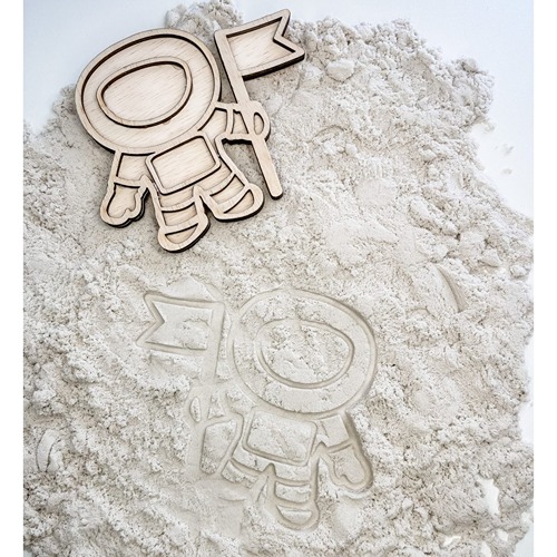 Leuk met Letters vultray astronaut met zand voor openeinde spel