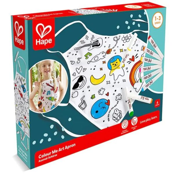 Hape knutselset keukenschort kleuren creatief knutselpakket voor kinderen