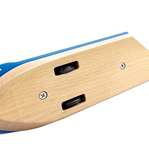 onderkant Magnetische houten kraan van Hape voor hand-oogcoördinatie en motoriek