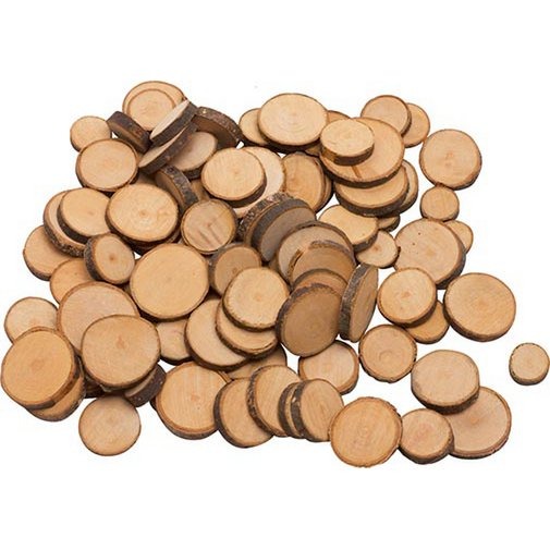 Goki houten takkenschijfjes – 100 stuks natuurlijk knutselmateriaal