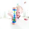 Hape sensorisch speelgoed regenmaker blauw ter stimulatie van motoriek en zintuigen