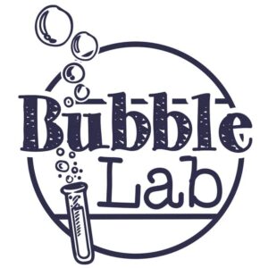 Logo Bubblelab ontdekkend educatief buitgenspeelgoed STEM bij het Speellab