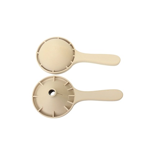 Trechter en schep van achterkant naast elkaar. Sensorisch speelgoed verkrijgbaar bij Het Speellab